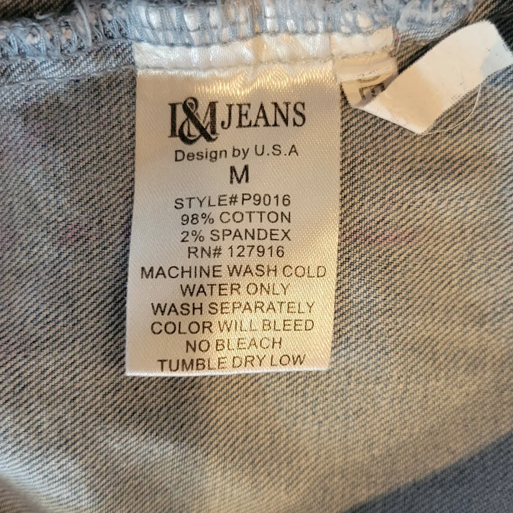 l&M Jeans Light Blue Washed Denim Vest Size M Y2K - Picture 3 of 7